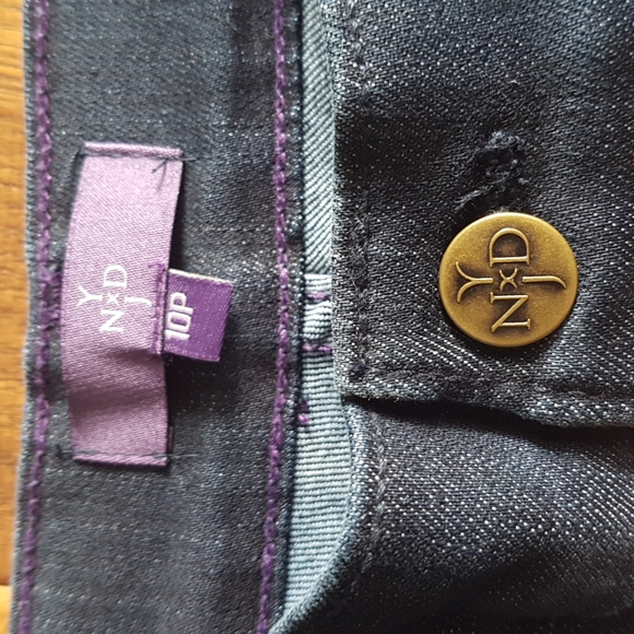 NYDJ Lift Tuck Technology Dark Wash Jeans Size 10P - Picture 2 of 14